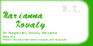 marianna kovaly business card